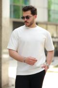 Erkek Basic Oversize Double Face Kumaş Kısa Kollu Tshirt resmi